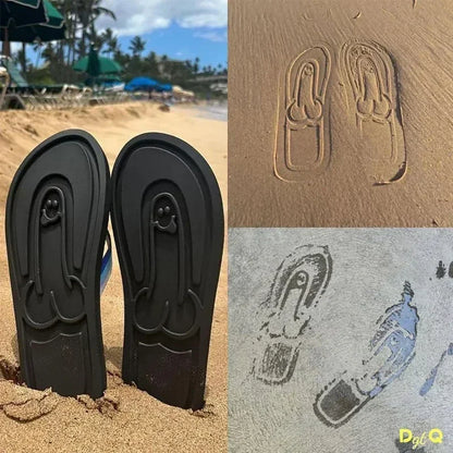 2025 Hidden Penis Flops Parody Creative Penis Slippers Summer Beach Comfort Non Slip Men's Sandal Beach Flip Flops Dick Tøfler