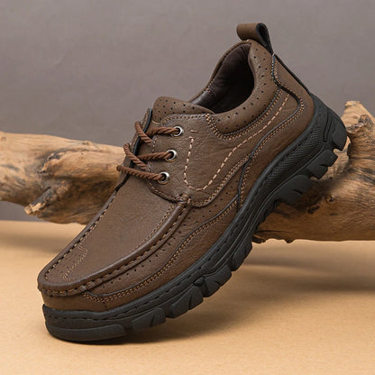 2025 New Men's Handmade Genuine Leather Driving Shoes | Mali casuali piatti traspiranti senza slip morbidi senza slip