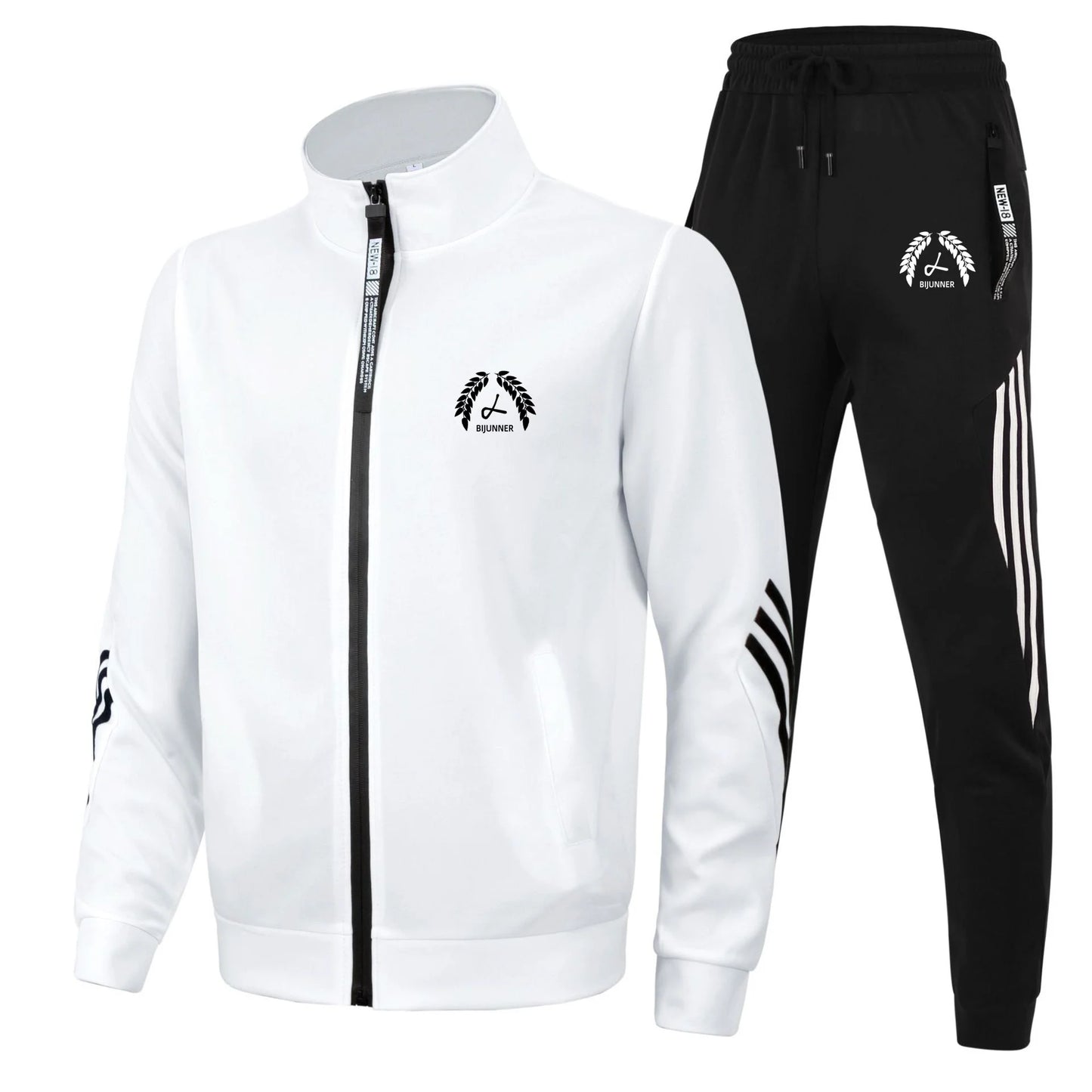 2024 رجال جدد يديرون مجموعات من قطعتين zip up cardigan Stand Stack Jacket Sweatshirt+Pants مجموعات للجنسين للملابس الرياضية الربيع