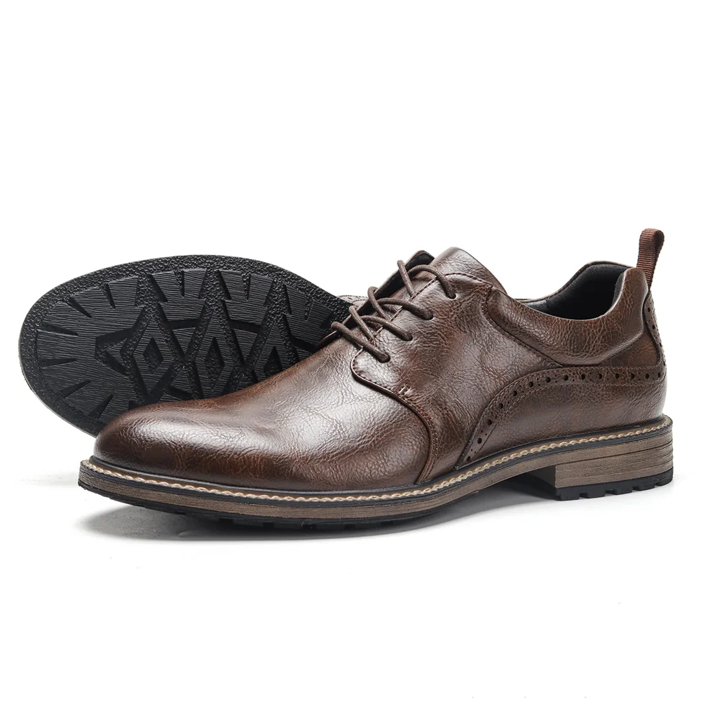 40~46 Casual Shoes Men Fashion Brand Comfortable 2024 Leather Shoes Men #KD726