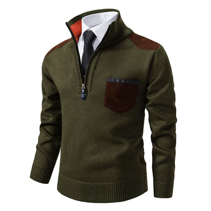 Sweater Sweater Cachemira Camisas gruesas Polos Corea Media Zipe Blusa fría Collar Outumn Invierno Expernor de lujo Paño de lujo