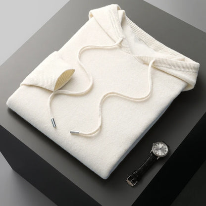 Cashmere femenino de hombres con capucha de una pieza lista para usar 100% Merino Wool Knited Swein Winter Winter informal Top Long Long