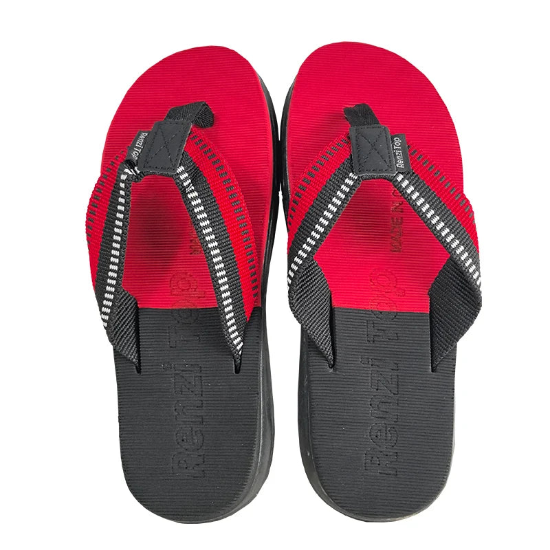 [Lang Yun] Summer Man Flips Flops Brepwant confortable Chaussures de plage confortables Slippées de maison pour hommes