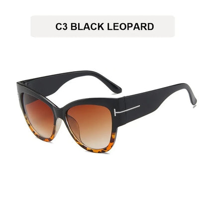 Women Sunglasses  New Fashion Brand Designer Cat Eye Female Gradient Points Sun Glasses Big Oculos Feminino De Sol UV400