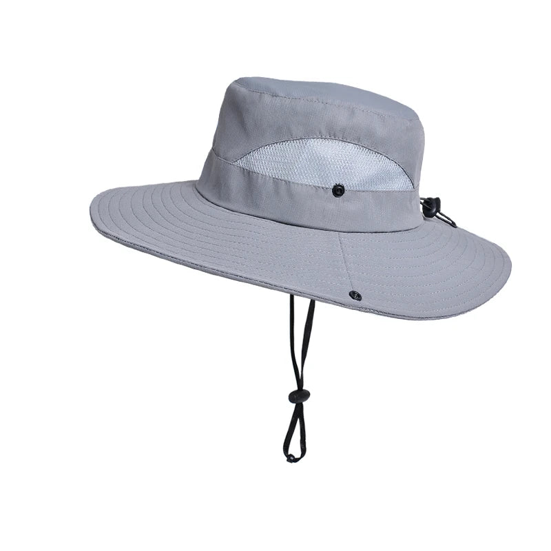 Spring summer sunshade hat Ladies outdoor fishing Mountaineering fisherman hat Breathable large brim sun hat