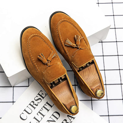 Mali di alta qualità di alta qualità da uomo in pelle vera slip on calzature maschio comodo scarpa da guida con palette antriskid per tutto il gioco