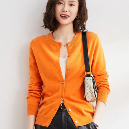 Kobiety sweter sweter o Neck Spring Autumn Knitted kaszmirowe Cardigany Solidne damskie swetry damskie 2022