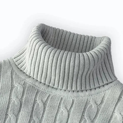 Suéter de cuello alto para hombres sólidos de color sólido