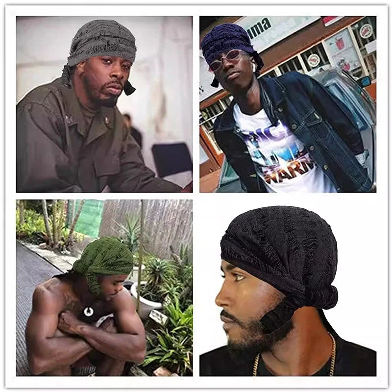Lange staart unisex volwassen jersey doo rag durag bandanas cap piraat hoed tulband mannen hiphop hoofdband motorrijder headwrap dames hoofddeksels