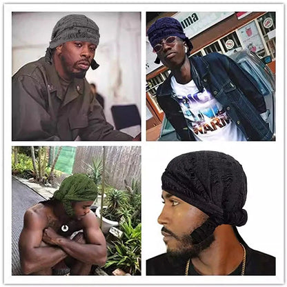 Lange staart unisex volwassen jersey doo rag durag bandanas cap piraat hoed tulband mannen hiphop hoofdband motorrijder headwrap dames hoofddeksels