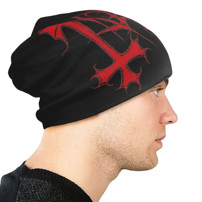 Women Men Mayhem Norge band Red Edition Winter Skullies Beanie Outfits Bonnet Knitting Hats Fashion Warm Hats Gift til bursdag