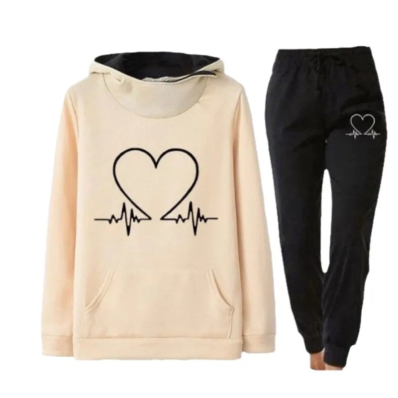 Ny ankomst vår Autumn Winter Casual Sportswear Set Printed Women's Hoodie Sweatshirt Trendy Outfit Hoodies Sweatshirts