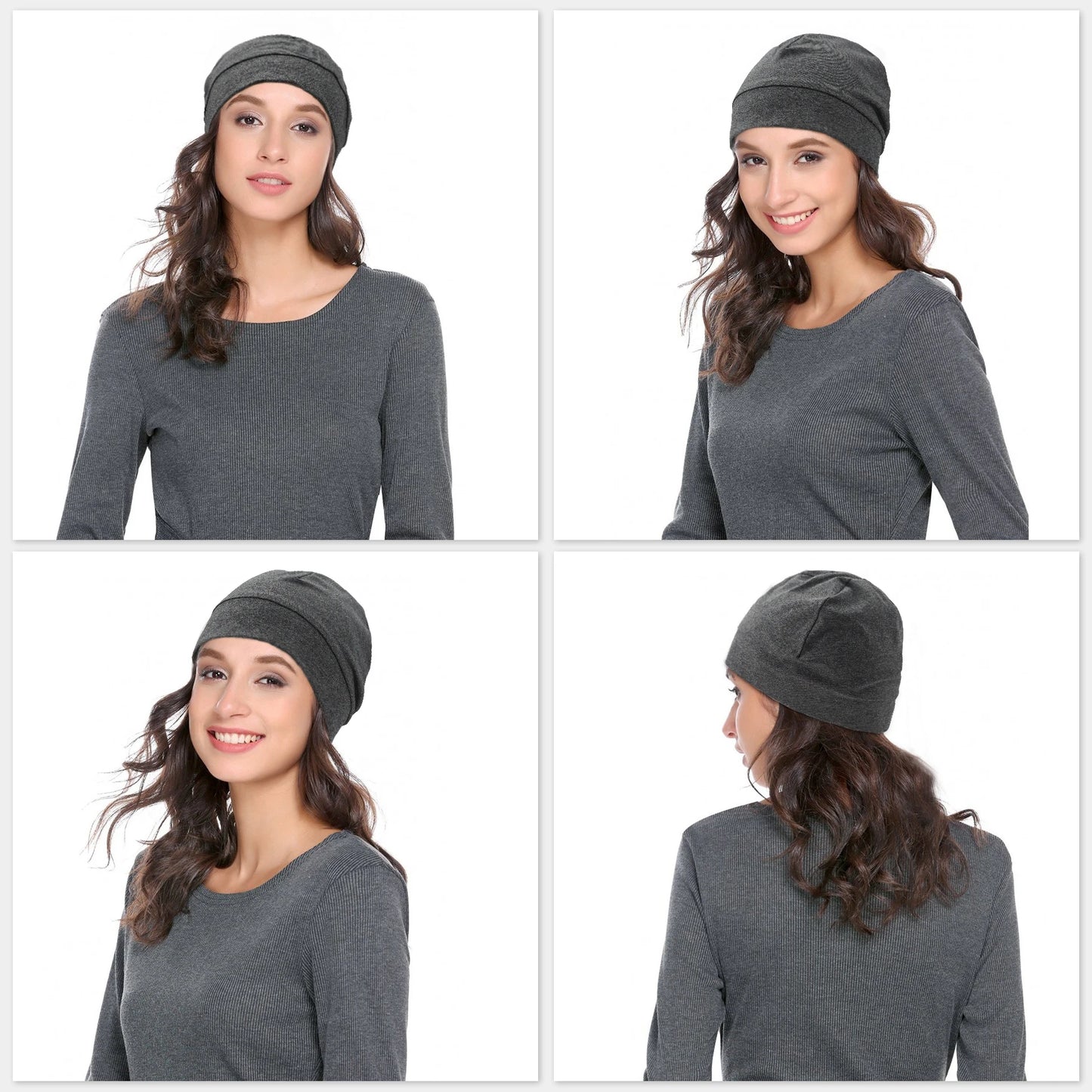 3-Pack Unisex-Schädelkappen: Baumwolle oder 75% Nylon/25% Spandex Mützen | Sweat-Tailing Leichtes Gewicht zum Laufen, Radfahren, Schlaf | Mult