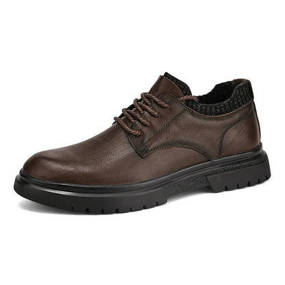 Luxury-style Men's Genuine Leather Casual Shoes Soft Sole Lace-up Oxford Shoes Stylish Formal Dress Footwear Male Business Shoes