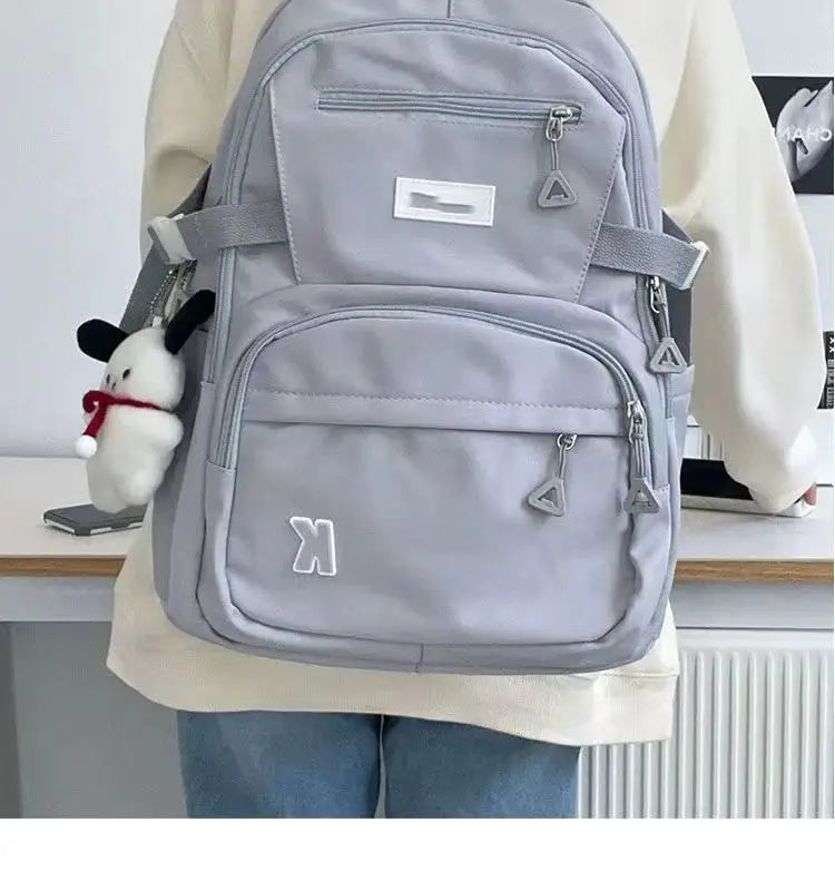 Large Capacity Backpack, Women's Korean Version, Versatile, High School Student, College Student Backpack Trend