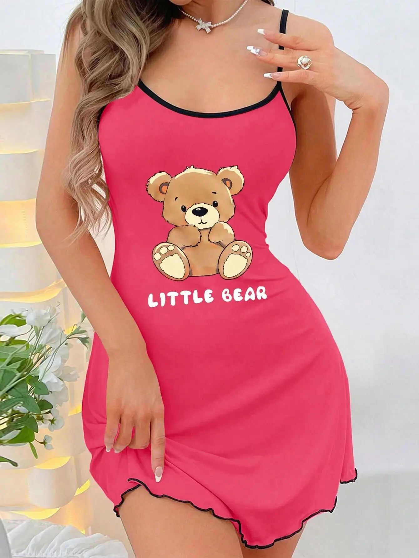 Lingerie Dress Sleeping Wear for Woman Pajamas Sexy Sleepewear Women's Pajama Dress Sleepwear Piece Summer Night Shirts Ladies