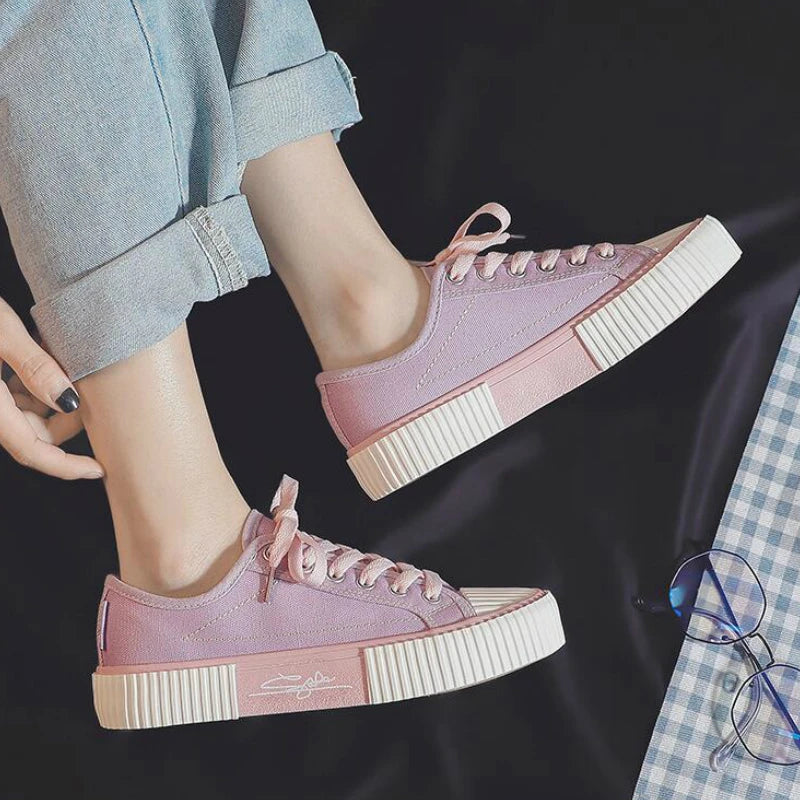 Kvinnor dukskor mode sneakers unisex ny avslappnad vulkanisera skor kvinna mode loafers hög kvalitet 3 gånger vulkanisering