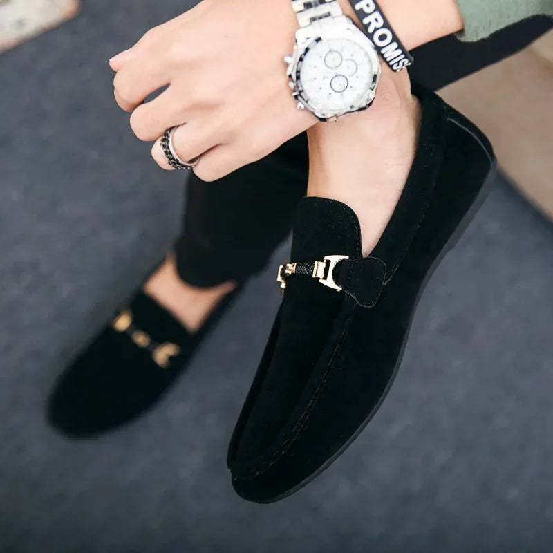 Mænds afslappede sko bløde komfortable kørsel Moccasins glider på loafers til mænd letvægt flad vandresko sapatenis maskulino