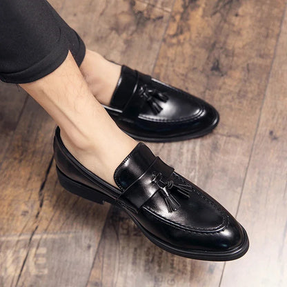 Dusk loafer sko menn sklir på kjøring moccasins herre komfortable skinnsko for menn spiss tå mann casual sko zapatos