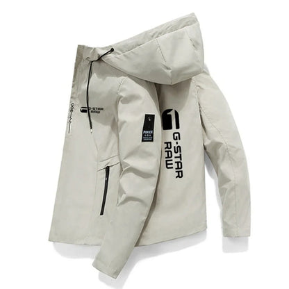 The 2025 new Spring and Autumn men's jacket, high-quality printed outdoor sports jacket, windproof and fashionable casual jacket