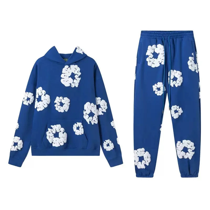 Denim Tears Brand Hot Vendre un nouveau sweat à capuche imprimé en mousse de coton à la mode, un costume de sport pour hommes à la mode européen et américain