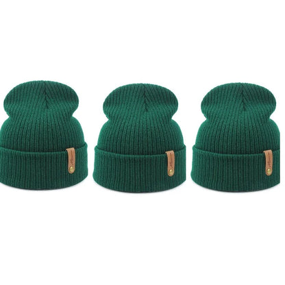 Brand Oohmy Knitted Hats for Men Women, Skullies Caps, Warmer Bonnet, Casual Cap, Monochromatic, Male and Female, Winter, 2024