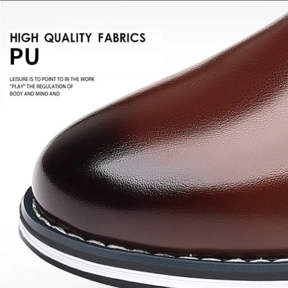 Scarpe a banda elastica per uomini Brand Scarpe casual Scarpe in pelle Morbida Business Fare Business Calza