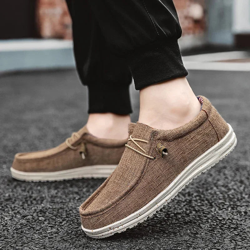 Men's Mesh Loafers Autumn Mens Vulcanized Shoes Breathable Lightweight Hiking Outdoor Sports Shoes Zapato Abierto Scarpa Aperta