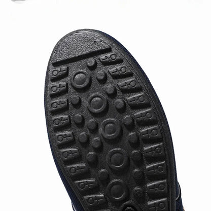 Men's Casual Flat Shoes Breathable Comfortable Men's Canvas Shoes Luxury Brand Loafers Lightweight Metal Decoration Men Sneakers