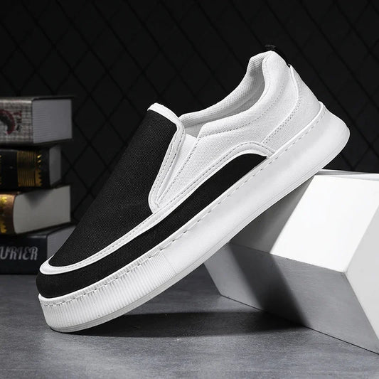 Breathable Men Casual Shoes Platform Mens Walking Sneakers Comfortable Men Canvas Shoes New Male Loafers Slip-on Driving Shoes