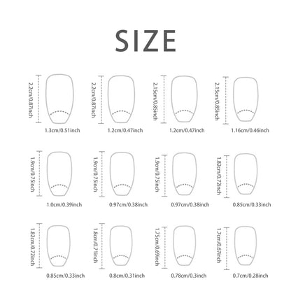 24 PCs Short French Glitter Nails with 1 Jelly Gel and 1 Nail File