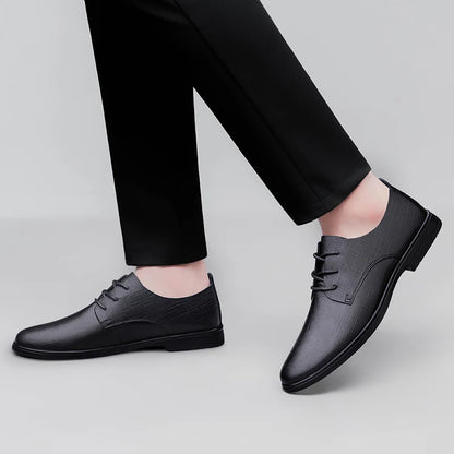 Luksuzna blagovna znamka udobna poslovna čevlji Oxford Classic Black Moški čipka