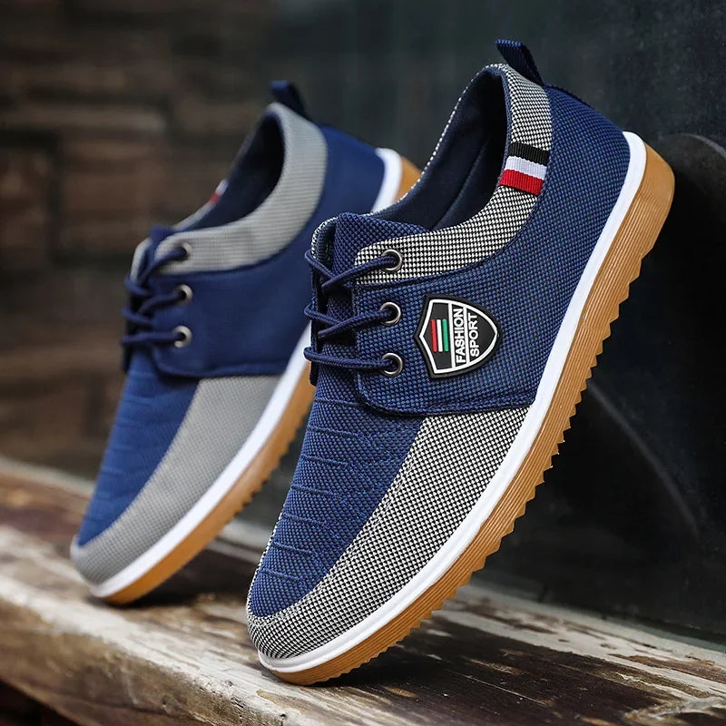 Light  Sneakers Shoes for Men Canvas Shoes Breathable Beef Tendon Bottom Casual Vulcanized Shoes Work Footwear Tenis Masculino