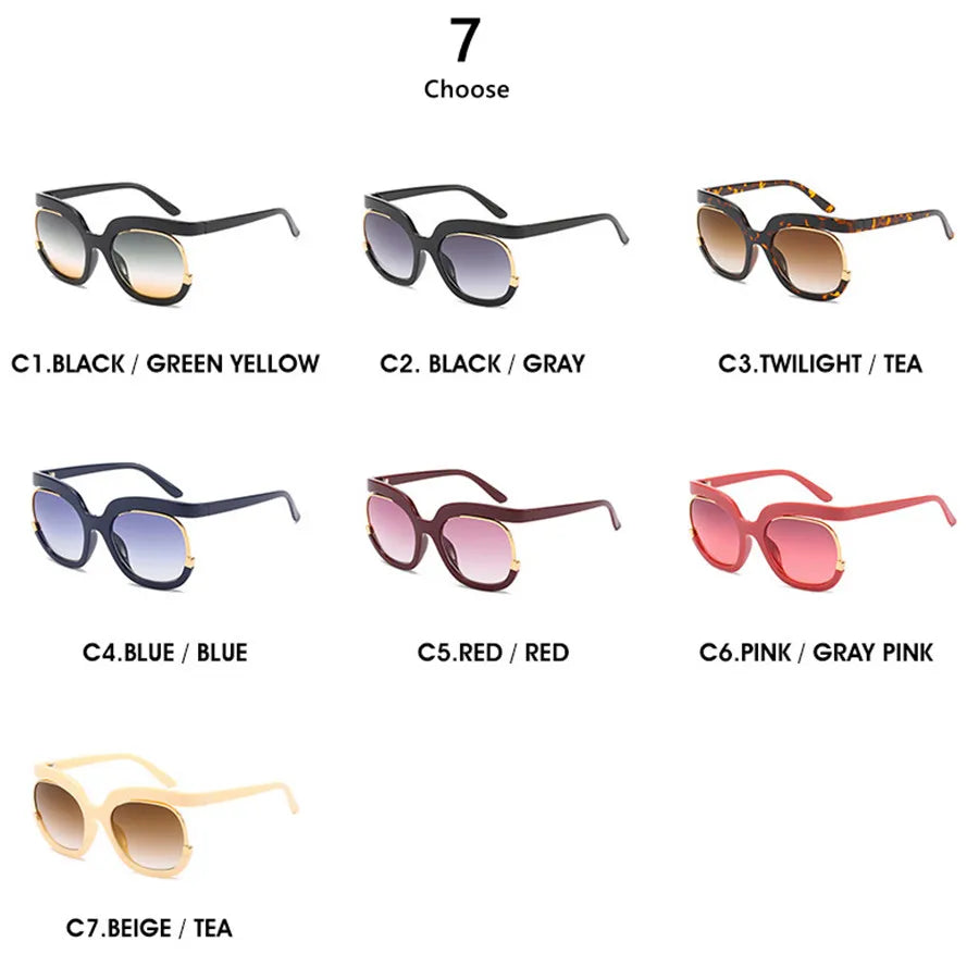 New Fashion Round Oversized Sunglasses For Women Men Retro Designer Ladies Sun Glasses Trending Product Shades UV400 Eyewea