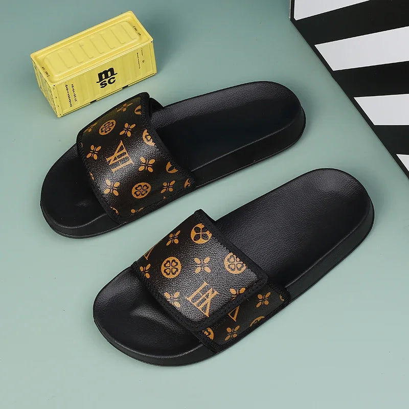 Echte lederen sandalen voor heren comfortabel man sandaal huis slippers man zomerschoenen verkoop echte heren slipper flip flop dia's