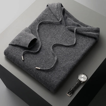 Cashmere femenino de hombres con capucha de una pieza lista para usar 100% Merino Wool Knited Swein Winter Winter informal Top Long Long