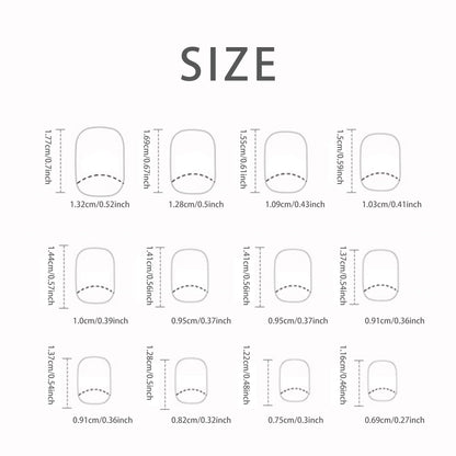 24 PCs Short French Minimalist Flash Nails with 1 Jelly Gel and 1 Nail File