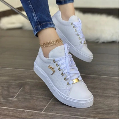 Vulkanizált cipők női új 2024 alkalmi cipők divat lapos csipke kültéri séta sport plusz méret 43 zapatillas mujer