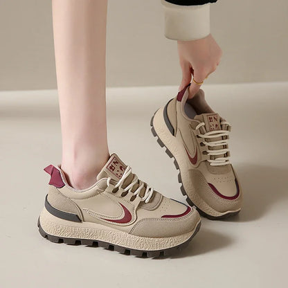 Nuevos zapatos vulcanizados para mujeres con zapatillas deportivas casuales de ropa resistente al desgaste