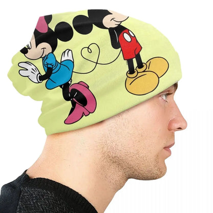Disney Mickey Mouse Minnie Skullies Beanies Caps For Men Women Unisex Street Winter Warm Knitting Hat Adult Bonnet Hats