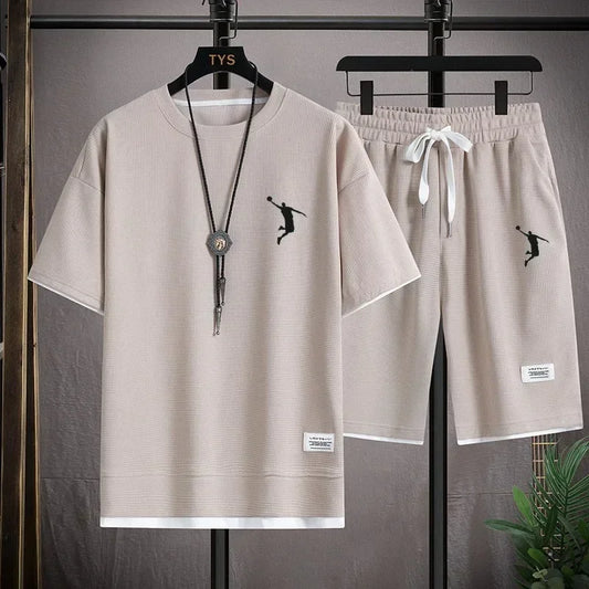 Men's T-shirt set and casual shorts, breathable and elegant sportswear, stylish high-end sportswear, new for summer 2025