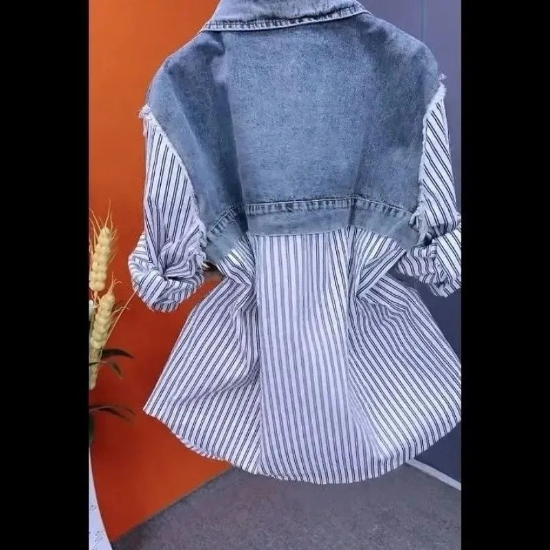 Nova spoj traper jakna Žene proljetne jeseni korejski modni traper košulja dame vrhovi casual Jean kaput ženski vjetrobran