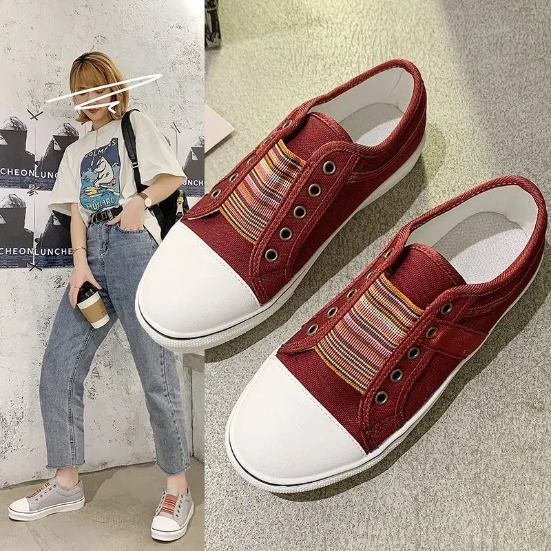 Chaussures plates en toile Femmes bases basses bases décontractées Vulcanize chaussures nouvelles femmes d'été automne baskets dames baskets femmes