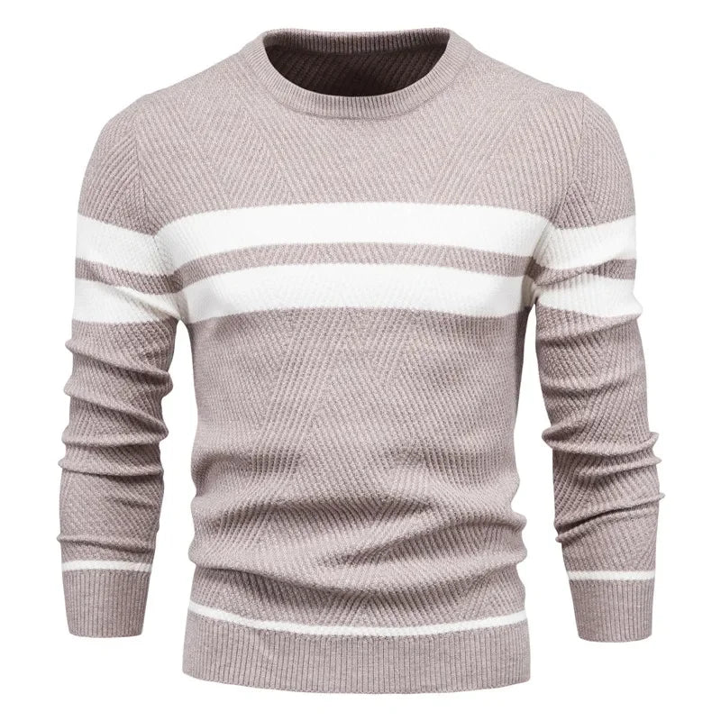 Camisola de manga longa de gola alta masculina, blusas finas, moda casual, roupas de outono, novo