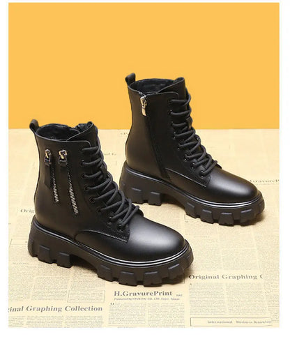 2023 Top Quality Women's Fashion Snow Boots  Natural Fur Warm Ankle Boots Waterproof Warm  Women Winter Boots Shoes