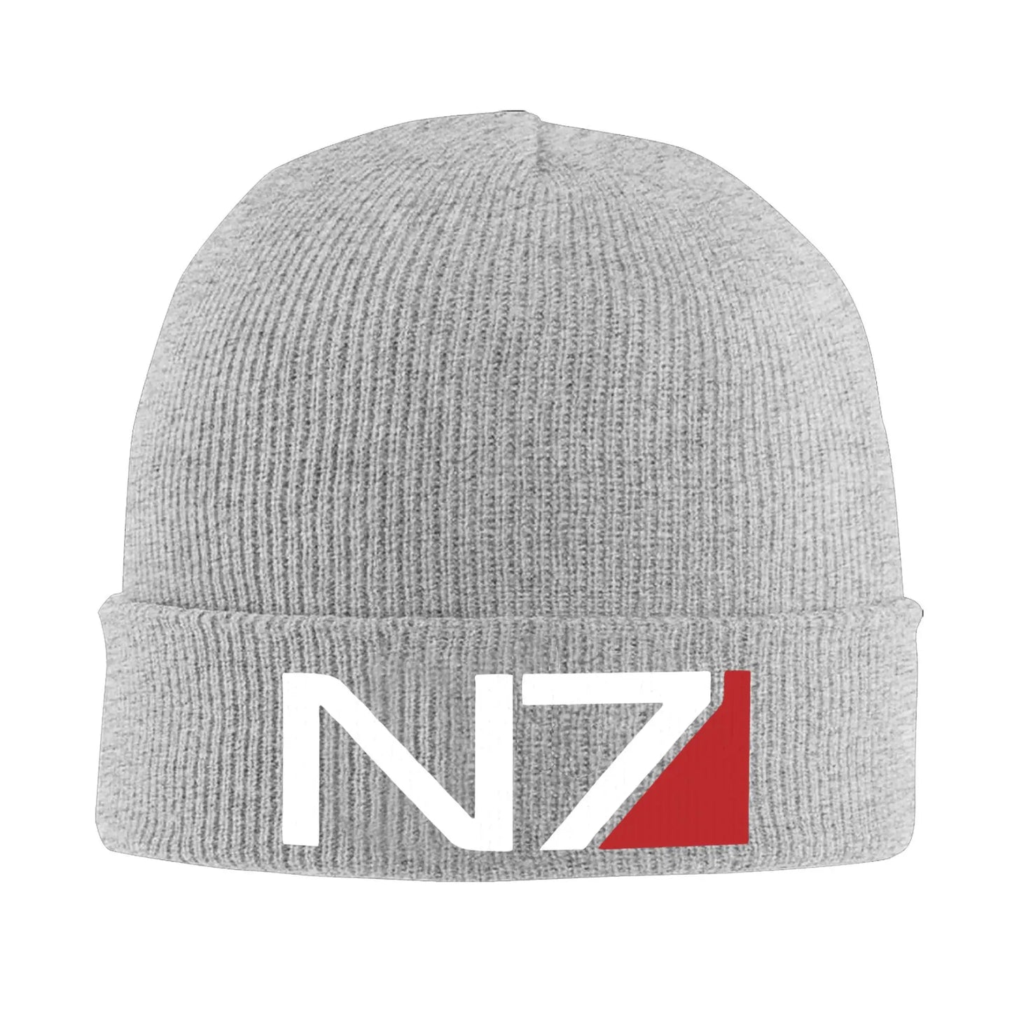 Mass Effect N7 Knit Hat Beanie Winter Hats Warm Acrylic Hip-Hop Caps for Men Women Gifts
