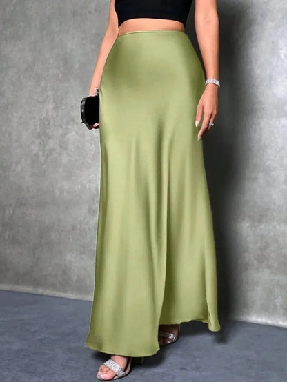Nuevo estilo de moda europea y americana Velvet A- Falda de línea Línea Vestido largo para mujeres Otoño Invierno 2023 Diseño simple