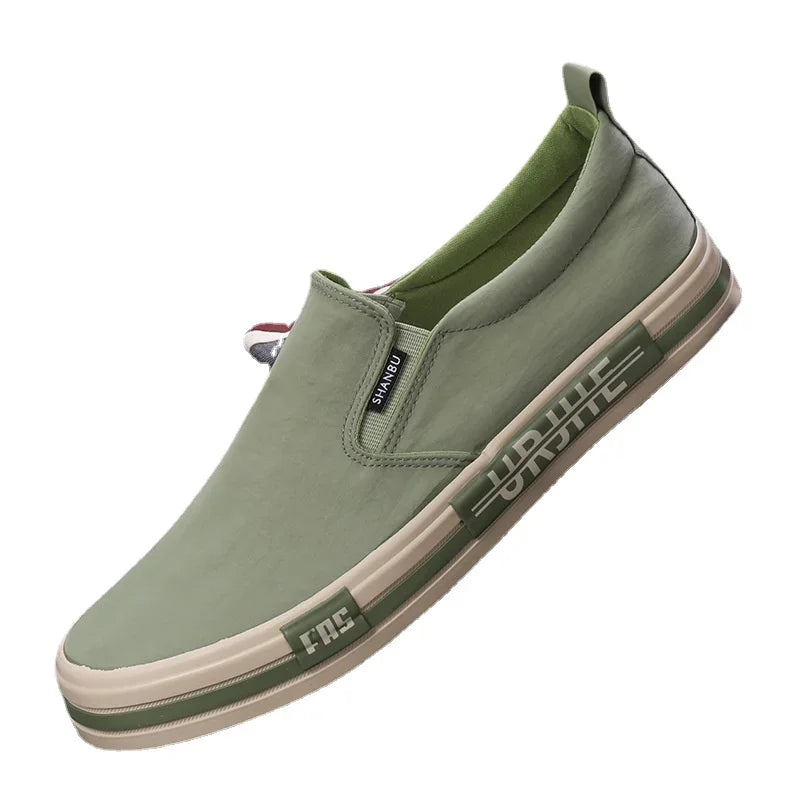 Lätt mäns dukskor Bekväma lågklippta vulkaniserade skor män espadrille icke-slip casual skor män lägenheter 2024