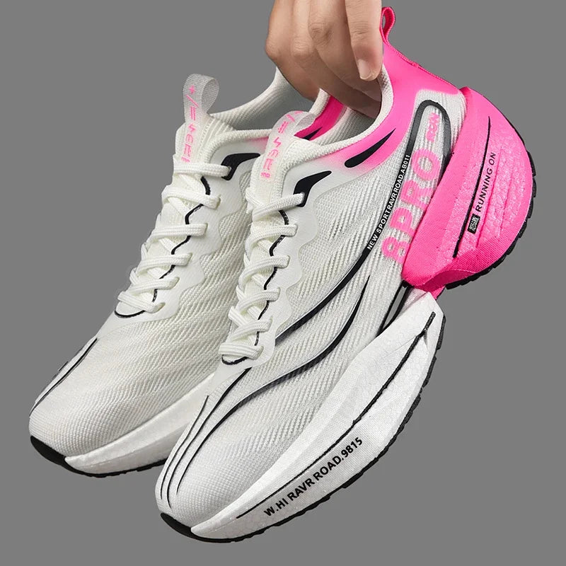 Mænds sneakers carbon plade maraton racing dæmpende anti-slip løbesko tykkål slidbestandigt par tennissko