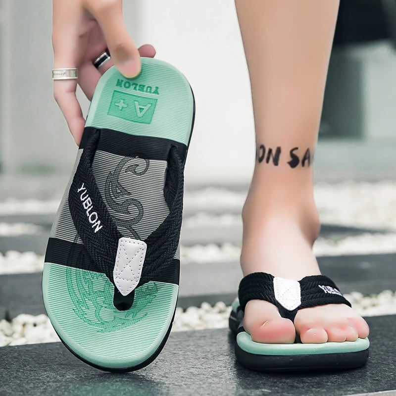2025 الصيف Flip Flops Men Men Sandals Anti-slip trevable men men beach slippers slippers ourdoor ourdive big 45